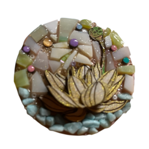 Gold Lotus Round