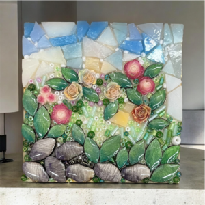 Rose Garden on Concrete Counter Top